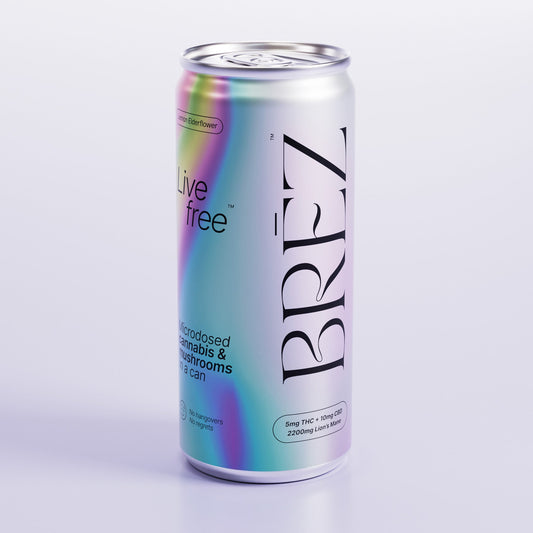 OG | 12oz Lemon Elderflower | 5 MG THC, 10MG CBD, 50 MG Lion's Mane | Wholesale | 24 cans