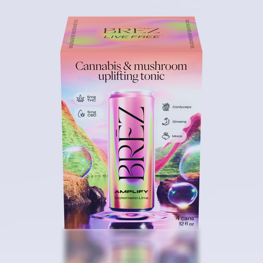 Amplify | 12oz Watermelon Lime Uplifting Tonic | 5MG THC, 5MG CBD | Wholesale | 24 cans