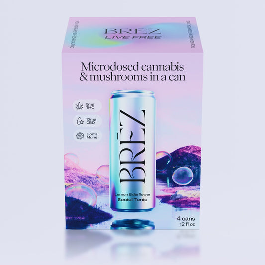 OG | 12oz Lemon Elderflower | 5 MG THC, 10MG CBD, 50 MG Lion's Mane | Wholesale | 24 cans